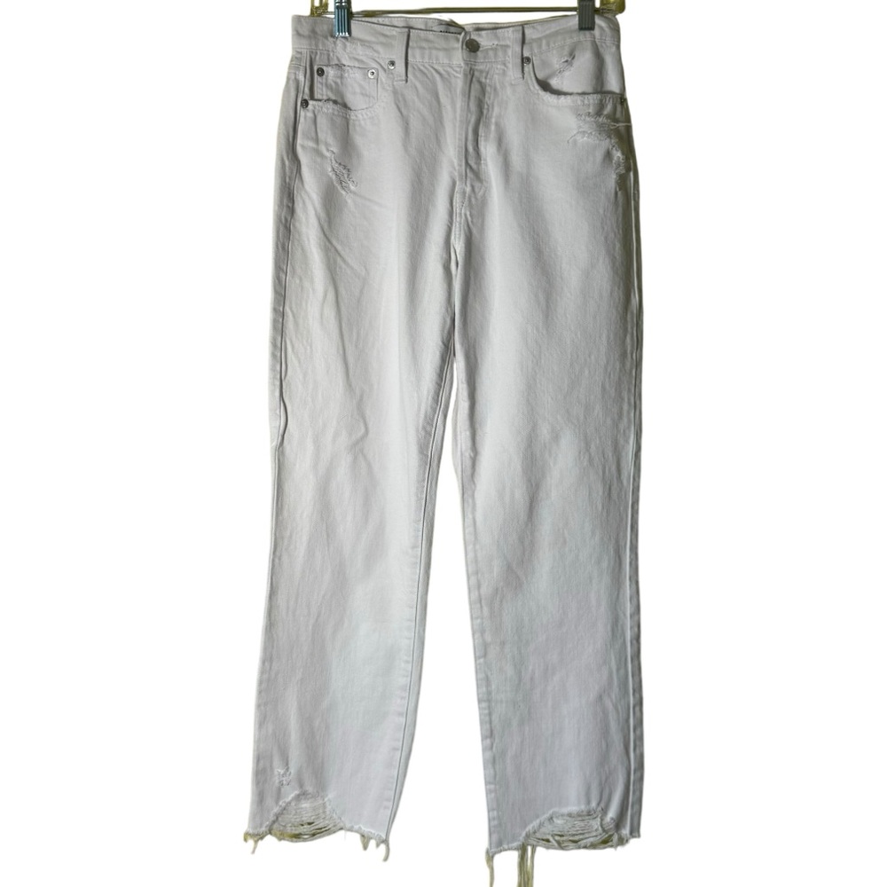 PISTOLA charlie high rise straight jeans in white